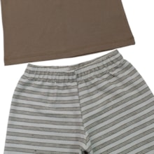 Conjunto Masculino Camiseta Botões e Bermuda Moletinho  15266 - Hrradinhos