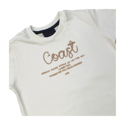 Conjunto Masculino Camiseta Coast e Bermuda Moletom - 6403 - Lp Kids  