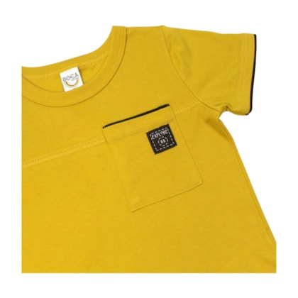 Conjunto Masculino Camiseta com Bolso e Bermuda Sarja 19128 - Boca Grande