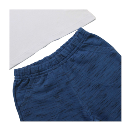 Conjunto Masculino Camiseta com Botões e Bermuda Moletinho 22234 - Rollu 
