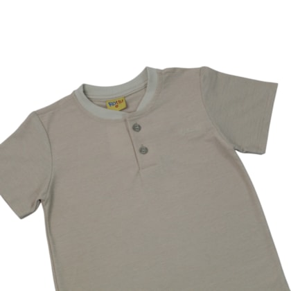 Conjunto Masculino Camiseta com Botões e Bermuda Moletinho 27310 - Rollu