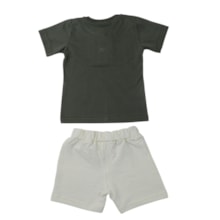 Conjunto Masculino Camiseta com Botões e Bermuda Moletinho 8642 - Serelepe