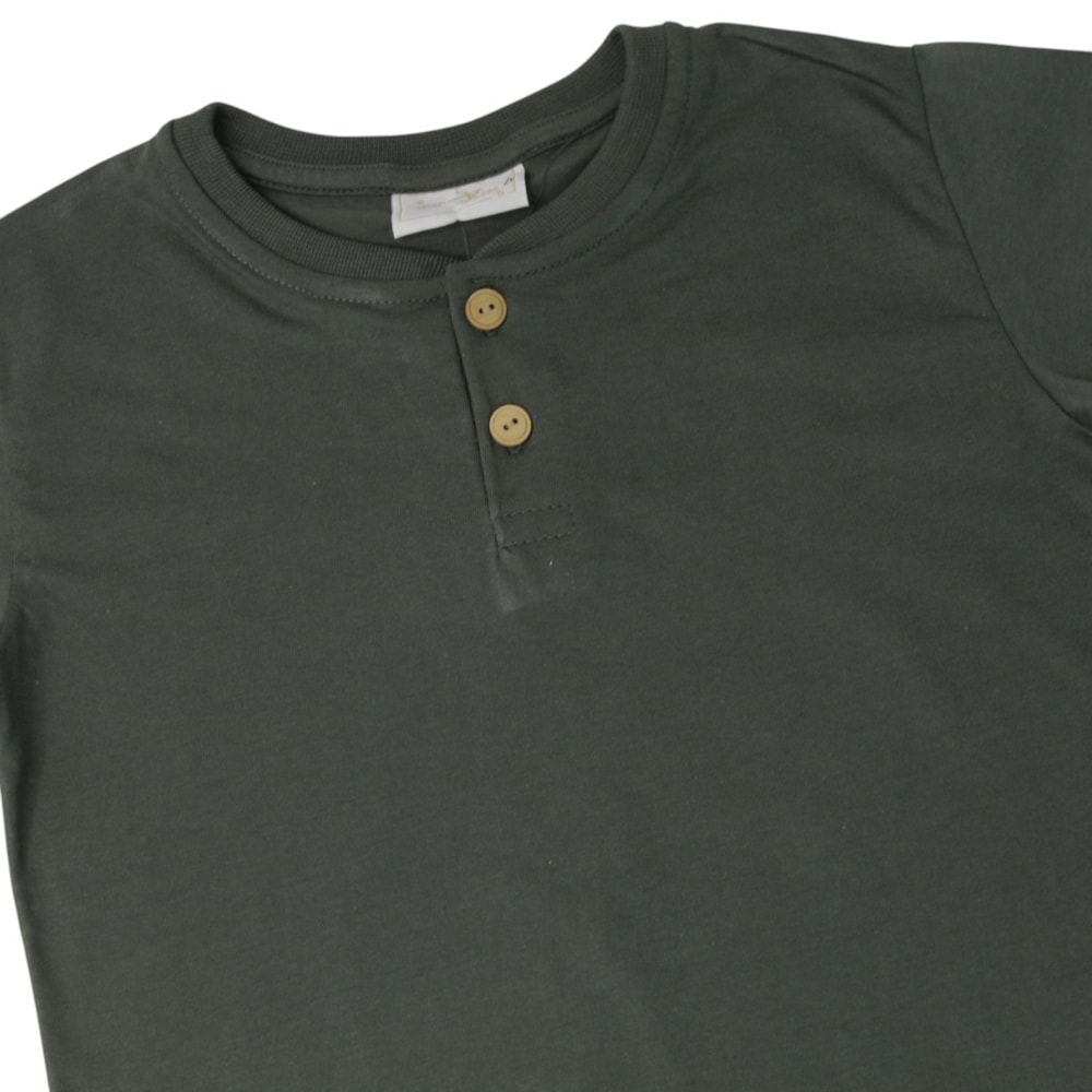Conjunto Masculino Camiseta com Botões e Bermuda Moletinho 8666 - Serelepe