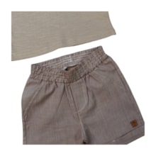 Conjunto Masculino Camiseta com Botões e Bermuda Tecido 8104 - Perfec Boys    