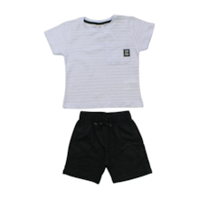 Conjunto Masculino Camiseta e Bermuda Moletinho com Bolso 6826 - By Gus 