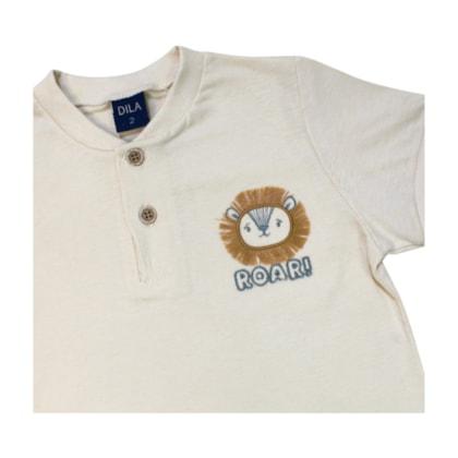 Conjunto Masculino Camiseta e Bermuda Moletinho Listrada 04668 - Dila 