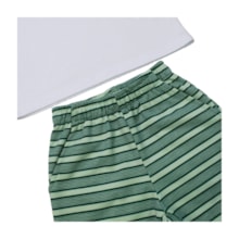 Conjunto Masculino Camiseta e Bermuda Moletinho Listrada 11930 - Kaiani