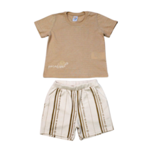 Conjunto Masculino Camiseta e Bermuda Moletinho Listrada 70346 - Alenice