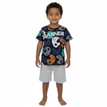 Conjunto Masculino Camiseta e Bermuda Moletinho Sortido 9002893 - Pipa