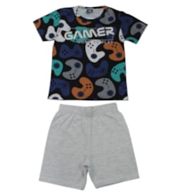 Conjunto Masculino Camiseta e Bermuda Moletinho Sortido 9002893 - Pipa