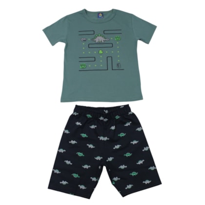 Conjunto Masculino Camiseta e Bermuda Moletinho Sortido 9002894 - Pipa