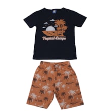 Conjunto Masculino Camiseta e Bermuda Moletinho Sortido 9002896 - Pipa