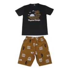 Conjunto Masculino Camiseta e Bermuda Moletinho Sortido 9002896 - Pipa