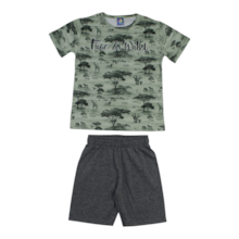 Conjunto Masculino Camiseta e Bermuda Moletinho Sortido 9002898 - Pipa