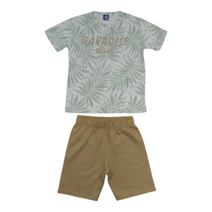 Conjunto Masculino Camiseta e Bermuda Moletinho Sortido 9002899 - Pipa