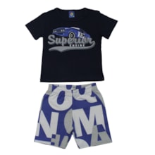 Conjunto Masculino Camiseta e Bermuda Moletinho Sortido 9002900 - Pipa