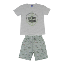 Conjunto Masculino Camiseta e Bermuda Moletinho Sortido 9002909 - Pipa
