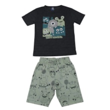 Conjunto Masculino Camiseta e Bermuda Moletinho Sortido 9002910 - Pipa
