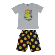 Conjunto Masculino Camiseta e Bermuda Moletinho Sortido 9002911 - Pipa