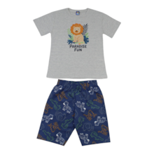 Conjunto Masculino Camiseta e Bermuda Moletinho Sortido 9002911 - Pipa