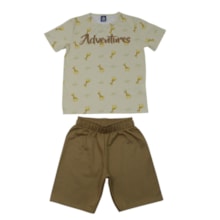 Conjunto Masculino Camiseta e Bermuda Moletinho Sortido 9002914 - Pipa