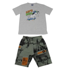 Conjunto Masculino Camiseta e Bermuda Moletinho Sortido 9002916 - Pipa