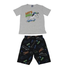 Conjunto Masculino Camiseta e Bermuda Moletinho Sortido 9002916 - Pipa