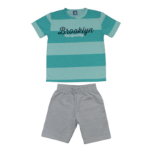 Conjunto Masculino Camiseta e Bermuda Moletinho Sortido 9002920 - Pipa