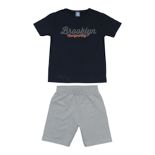 Conjunto Masculino Camiseta e Bermuda Moletinho Sortido 9002920 - Pipa