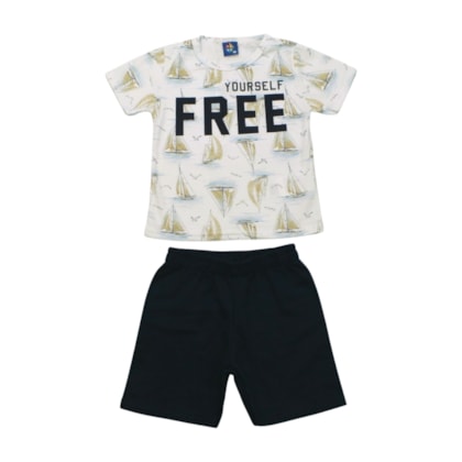 Conjunto Masculino Camiseta e Bermuda Sortidos 9001583 - Pipa