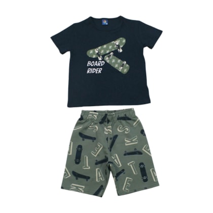 Conjunto Masculino Camiseta e Bermuda Sortidos 9001720 - Pipa