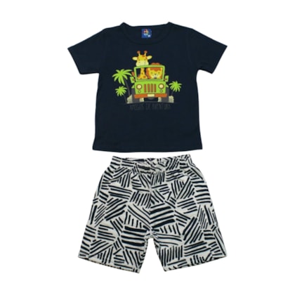 Conjunto Masculino Camiseta e Bermuda Sortidos 9001731 - Pipa