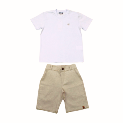 Conjunto Masculino Camiseta e Bermuda Tecido 22176 - Alekids 