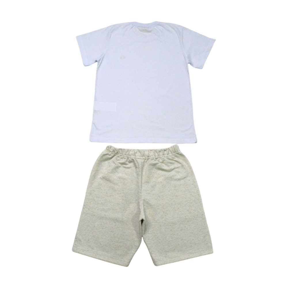 Conjunto Masculino Camiseta e Bermuda Tecido 25242 - Rollu
