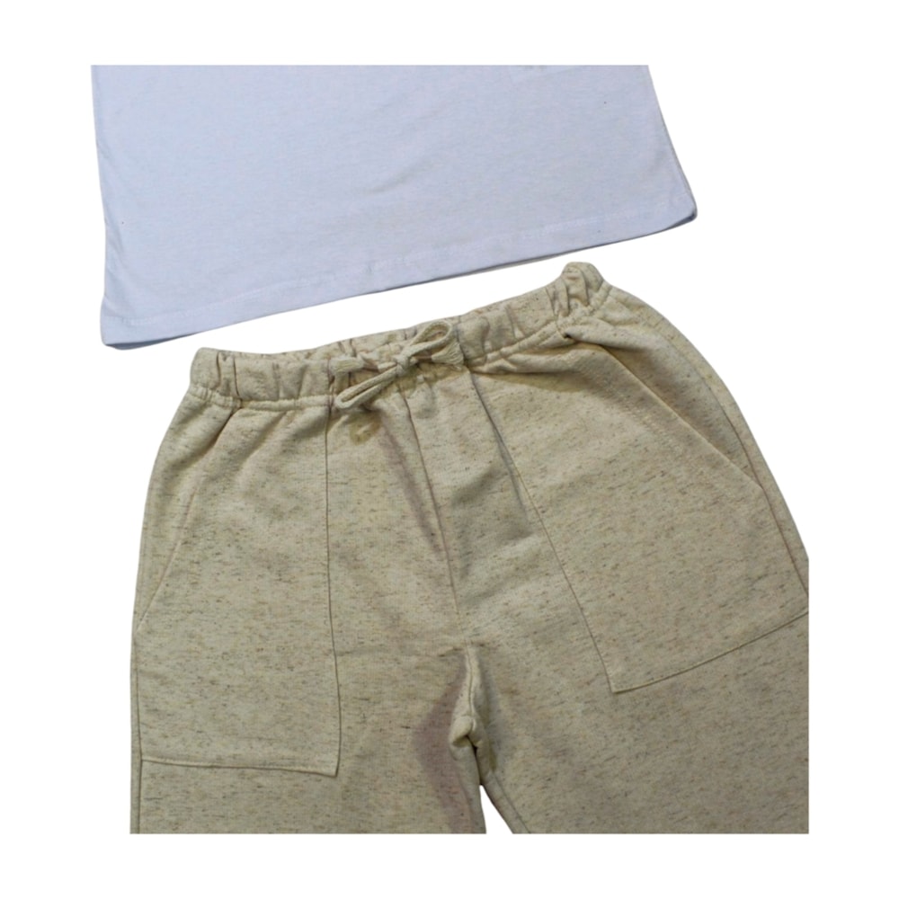 Conjunto Masculino Camiseta e Bermuda Tecido 25242 - Rollu