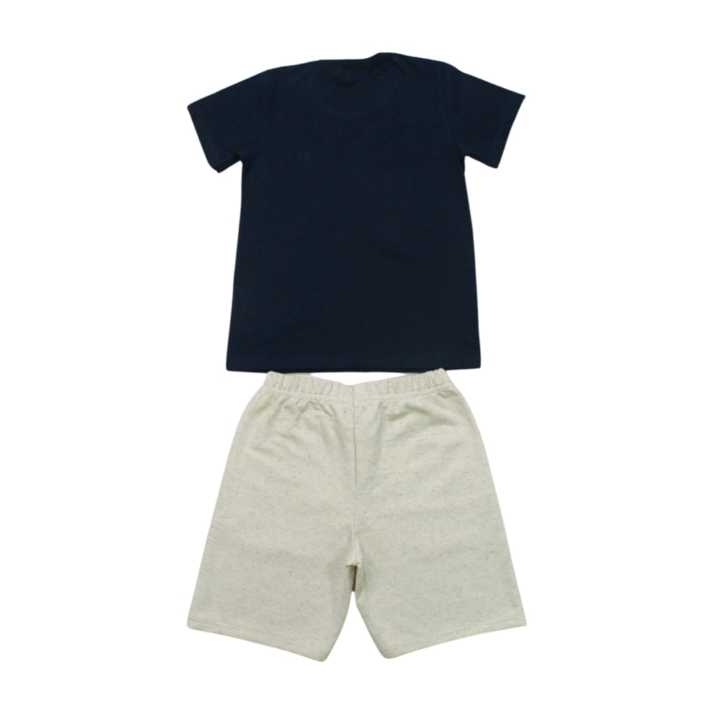 Conjunto Masculino Camiseta e Bermuda Tecido 25242 - Rollu