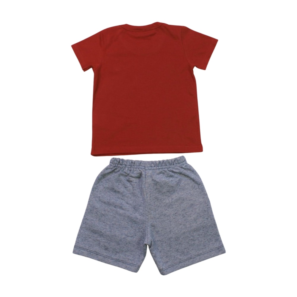 Conjunto Masculino Camiseta e Bermuda Tecido 25242 - Rollu