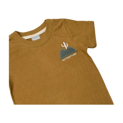 Conjunto Masculino Camiseta e Bermuda Tecido Estampada Bichos 26776 - Brandili Mundi