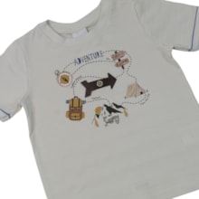 Conjunto Masculino Camiseta Estampa Adventure e Bermuda Moletinho 29065 - Angerô
