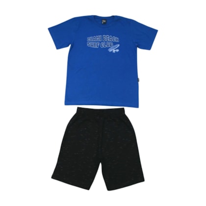 Conjunto Masculino Camiseta Estampa Beach e Bermuda Moletinho 9348 - Livy