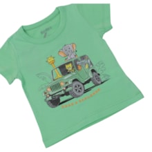 Conjunto Masculino Camiseta Estampa Bichos e Bermuda Moletinho 47159 - Rei Rex