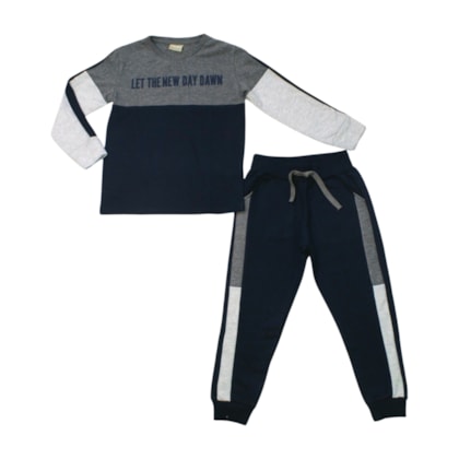 Conjunto Masculino Camiseta Estampa Dawn e Calça Moletom 2000827 - Milon