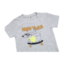 Conjunto Masculino Camiseta Estampa Dog e Bermuda Moletinho 8082 - By Gus