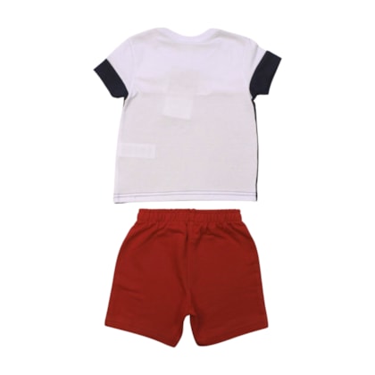 Conjunto Masculino Camiseta Estampa Enjoy e Bermuda Moletinho A5037 - Alakazoo    