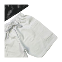 Conjunto Masculino Camiseta Estampa Folhas e Bermuda Moletinho 28855 - Angerô 