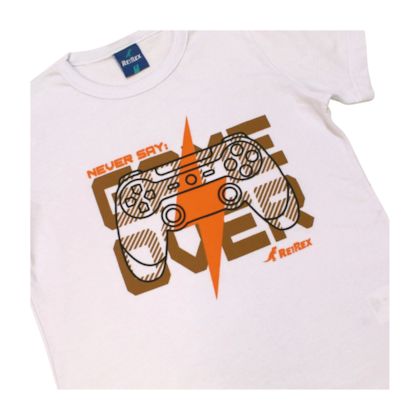 Conjunto Masculino Camiseta Estampa Game Over e Bermuda Moletinho 47009 - Rei Rex 