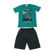 Conjunto Masculino Camiseta Estampa Gamer e  Bermuda Moletinho 18380 - Teddy