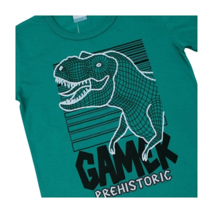 Conjunto Masculino Camiseta Estampa Gamer e  Bermuda Moletinho 18380 - Teddy