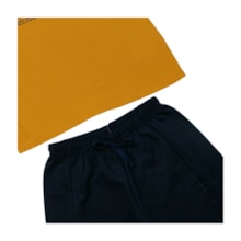 Conjunto Masculino Camiseta Estampa Guitarra e Bermuda Moletinho 25287 - Rollu      