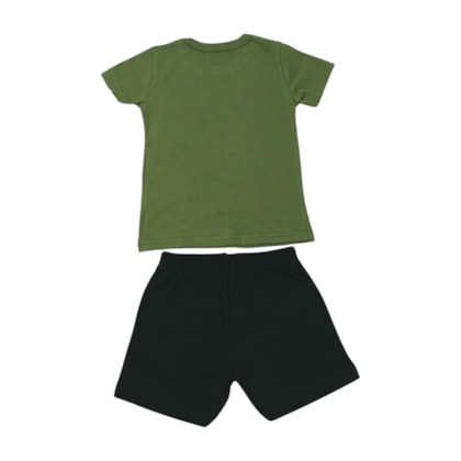 Conjunto Masculino Camiseta Estampa Hade e Bermuda Moletinho 26677 - Brandili